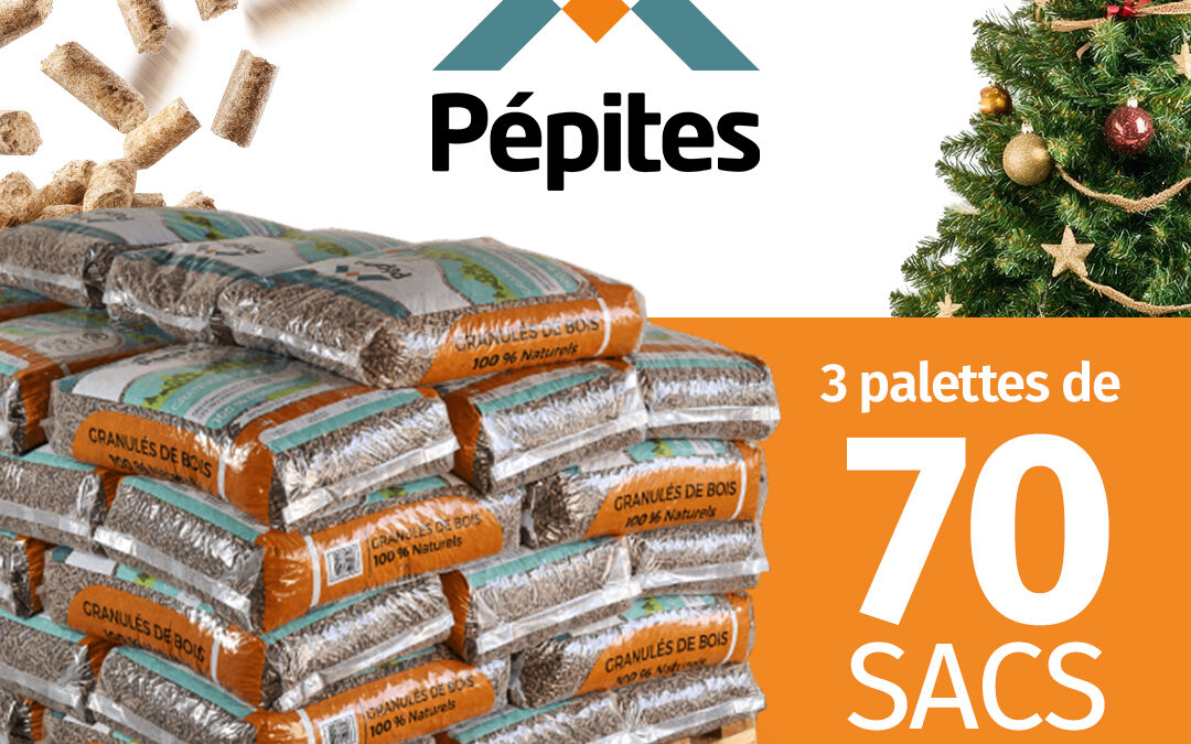 JEU CONCOURS PÉPITES – À GAGNER : 3 palettes de granulés de bois