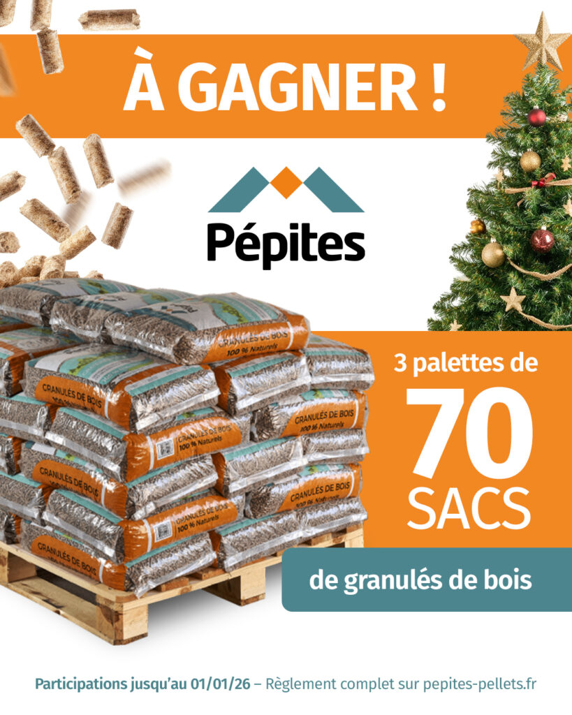 gagner une palette de granulés de bois Pépites